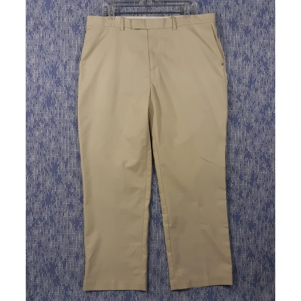 RLX Ralph Lauren Pants Mens Size 38 x 30 Beige Chino Flat Front Golf